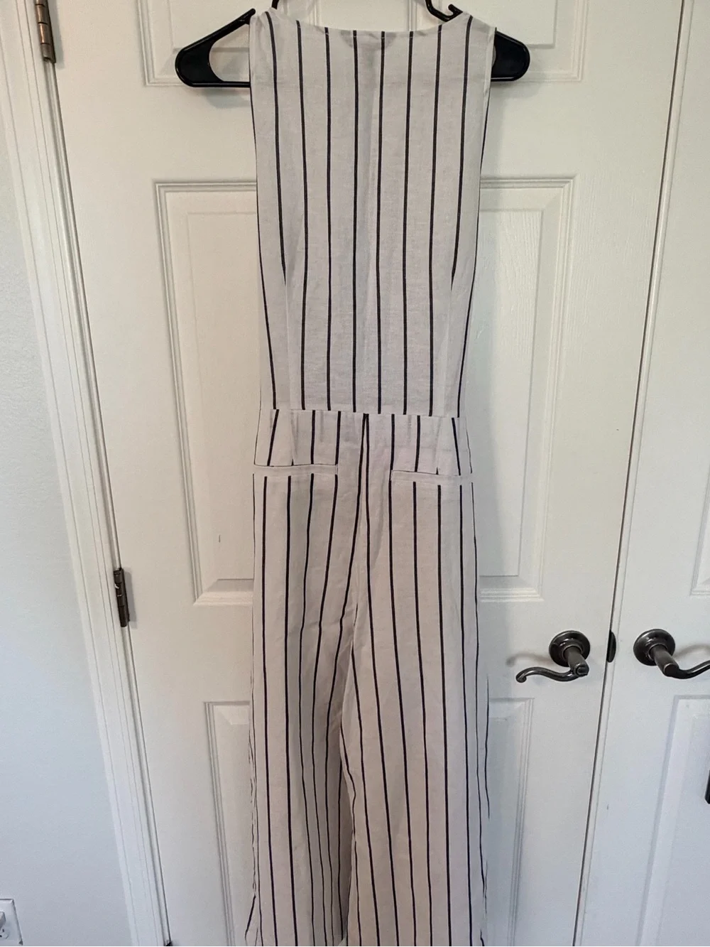NWT Banana Republic Size 8 Tall Linen-Cotton Wide-Leg Cropped Jumpsuit Inseam24”